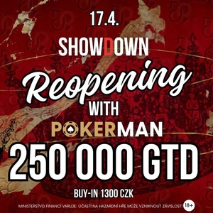 Showdown Poker Club: Připojíš se do hry o GTD 250.000 Kč v turnaji Pokerman čtvrt milion? 