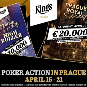 King's Prague: Úterní High Roller, Páteční flight do SPT, nebo Royal Saturday