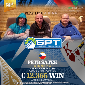 King's Resort Rozvadov: Petr Satek šampionem SPT High Rolleru!