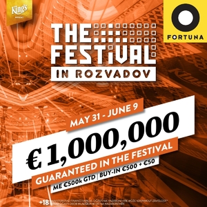 Online Poker: Kvalifikujte se na rozvadovský The Festival s GTD €500.000 už za 5 Kč! Online Poker: Kvalifikujte se na rozvadovský The Festival s GTD €500.000 už za 5 Kč!