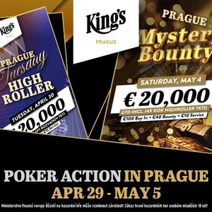 King's Prague: Úterní High Roller, Páteční flight do SPT, nebo Saturday Mystery Bounty