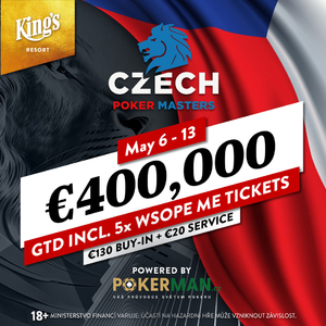 King's Casino: Main Event Czech Poker Masters garantuje €400.000