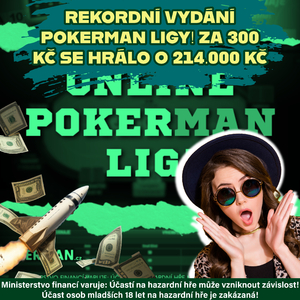Poker Online - V úterní Pokerman lize se za tři stovky hrálo o více než 200.000 Kč!