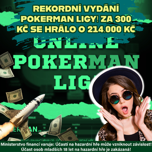 Poker Online - V Pokerman lize se za 300 Kč hrálo o více než 200.000 Kč! Poker Online - V Pokerman lize se za 300 Kč hrálo o více než 200.000 Kč!