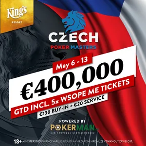 King's Prague: pražský flight do CPM s garancí €400.000 nebo sobotní Mystery Bounty o €20.000