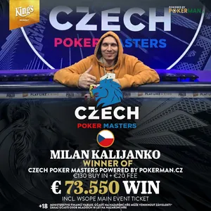King's Resort Rozvadov: Titul a 1.950.000 Kč v CPM získal Milan Kalijanko! King's Resort Rozvadov: Titul a 1.950.000 Kč v CPM získal Milan Kalijanko!