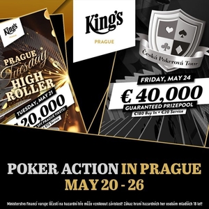 King’s Prague: V týdnu, plném kvalifikací, si zahrajete jednodenní Highroller, nebo sobotní Side Event King’s Prague: V týdnu, plném kvalifikací, si zahrajete jednodenní Highroller, nebo sobotní Side Event