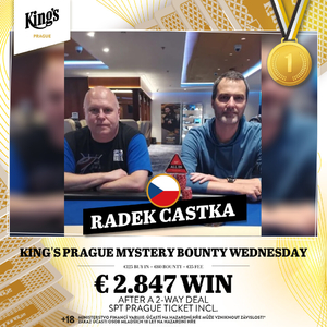 King's Prague: Radek Částka vítězem středečního Mystery Bounty King's Prague: Radek Částka vítězem středečního Mystery Bounty
