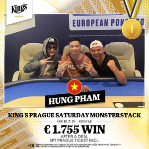 King's Casino Prague: Sobotní Monsterstack ukončil 6-way deal, vítězem Hung Pham King's Casino Prague: Sobotní Monsterstack ukončil 6-way deal, vítězem Hung Pham