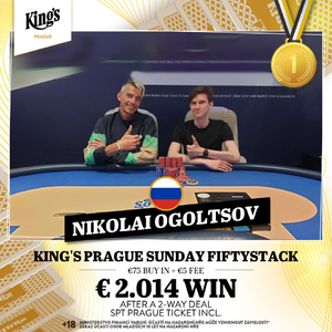 King's Prague: Jesinek a Bogáš v top 3. Sunday Fiftystacku King's Prague: Jesinek a Bogáš v top 3. Sunday Fiftystacku