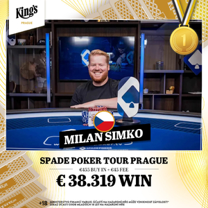 Spade Poker Tour v King's: Milan Šimko ovládl ME a bral skoro milion! Spade Poker Tour v King's: Milan Šimko ovládl ME a bral skoro milion!