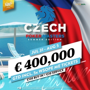 King's Casino: Czech Poker Masters jede. Main Event garantuje €400.000! King's Casino: Czech Poker Masters jede. Main Event garantuje €400.000!