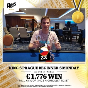Pondělní poker turnaj v King's Prague pořešil Zdeněk "ZZ" Žižka Pondělní poker turnaj v King's Prague pořešil Zdeněk "ZZ" Žižka