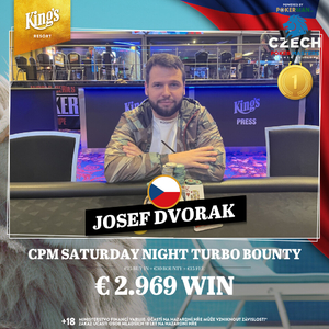 King's Resort Rozvadov: 15 postupů v Main Eventu CPM a titul pro Pepu Dvořáka v Turbo Bounty King's Resort Rozvadov: 15 postupů v Main Eventu CPM a titul pro Pepu Dvořáka v Turbo Bounty