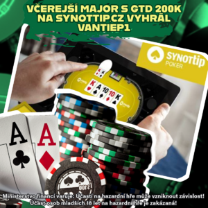 Online poker: Včerejší major s GTD 200K na Synottip.cz vyhrál VanTiep1. O kolik je bohatší? Online poker: Včerejší major s GTD 200K na Synottip.cz vyhrál VanTiep1. O kolik je bohatší?