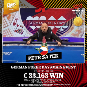 King’s Casino: Přišel, viděl, zatočil, vyhrál. Petr Satek vyhrál po 5-way dealu ME GPT King’s Casino: Přišel, viděl, zatočil, vyhrál. Petr Satek vyhrál po 5-way dealu ME GPT
