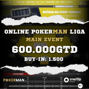 Synottip poker: V neděli si zahrajete turnaj Online PokerMan Ligy o GTD 600.000 Kč! Synottip poker: V neděli si zahrajete turnaj Online PokerMan Ligy o GTD 600.000 Kč!