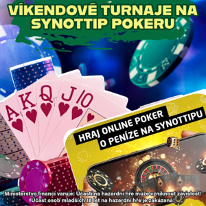 Synot Tip Poker: Ve dvojici víkendových majorů si zahrajete minimálně o 500.000 Kč Synot Tip Poker: Ve dvojici víkendových majorů si zahrajete minimálně o 500.000 Kč