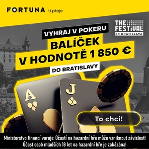Fortuna Poker – Poslední šance na výhru peckového balíčku na The Festival Bratislava!
