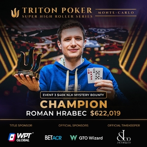 Roman Hrabec vyhrál v $40k Mystery Bounty na Tritonu minimálně 14.500.000 Kč! Roman Hrabec vyhrál v $40k Mystery Bounty na Tritonu minimálně 14.500.000 Kč!
