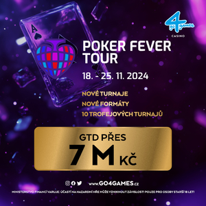 Go4Games Hodolany: Poker Fever Tour přiváží zcela nové turnaje a garanci přes 7.000.000 Kč Go4Games Hodolany: Poker Fever Tour přiváží zcela nové turnaje a garanci přes 7.000.000 Kč