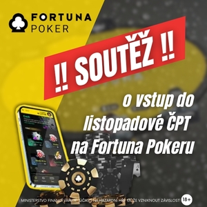 SOUTĚŽ o vstup do listopadové České Pokerové Tour Online na Fortuna Pokeru SOUTĚŽ o vstup do listopadové České Pokerové Tour Online na Fortuna Pokeru