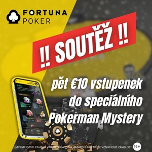 Soutěž o pět €10 vstupenek do speciálního Pokerman Mystery turnaje na Fortuna Pokeru Soutěž o pět €10 vstupenek do speciálního Pokerman Mystery turnaje na Fortuna Pokeru