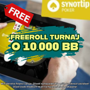 SynotTip Poker: Dnes večer si můžete zahrát obří Freeroll! SynotTip Poker: Dnes večer si můžete zahrát obří Freeroll!