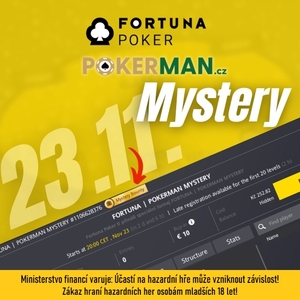 Fortuna Poker: Trefíte největší odměnu v sobotním Pokerman Mystery Bounty turnaji? Fortuna Poker: Trefíte největší odměnu v sobotním Pokerman Mystery Bounty turnaji?