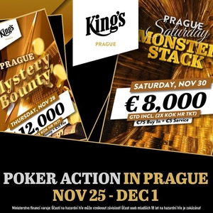 King’s Prague: Zahrajte si Mystery Bounty nebo Day 1 GPD o €300.000! King’s Prague: Zahrajte si Mystery Bounty nebo Day 1 GPD o €300.000!