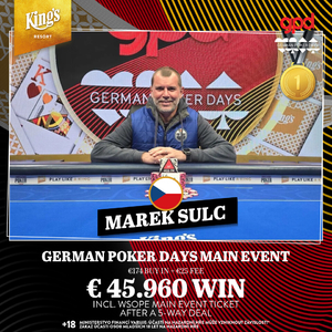 King's Resort: Marek Šulc šampionem Main Eventu GPD! King's Resort: Marek Šulc šampionem Main Eventu GPD!