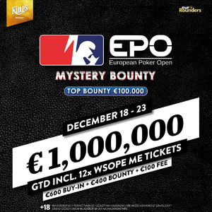 Mystery Bounty týden v King’s Prague. V EPO si zahrajete o 1 milion € Mystery Bounty týden v King’s Prague. V EPO si zahrajete o 1 milion €