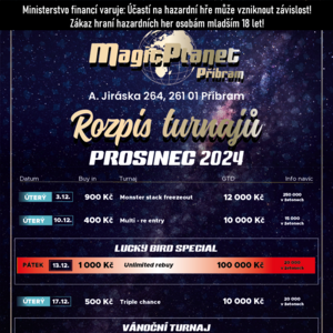 Magic Planet Příbram: V Příbrami si pro vás připravili zajímavé prosincové menu s hlavním chodem! Magic Planet Příbram: V Příbrami si pro vás připravili zajímavé prosincové menu s hlavním chodem!