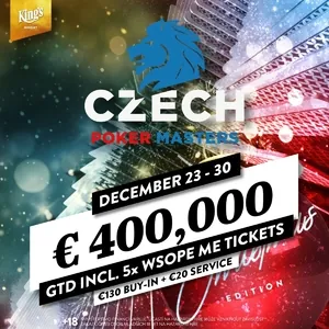 King's Casino: Vánoční Main Event Czech Poker Masters přináší i do třetice garanci €400.000!