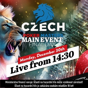 Sleduj stream z finálového dne Czech Poker Masters Christmas Edition, King's Resort Rozvadov Sleduj stream z finálového dne Czech Poker Masters Christmas Edition, King's Resort Rozvadov
