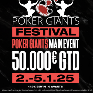V GCA se chystá festival Poker Giants: 6 eventů a celkově €75.000 GTD! V GCA se chystá festival Poker Giants: 6 eventů a celkově €75.000 GTD!