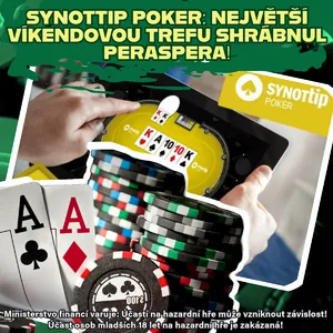 Synottip Poker: Největší víkendovou trefu shrábnul Peraspera. Kdo další urval pěknou výhru? Synottip Poker: Největší víkendovou trefu shrábnul Peraspera. Kdo další urval pěknou výhru?