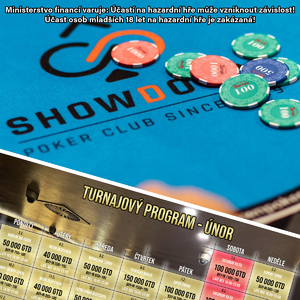 Showdown Poker Club – Únor plný poker turnajů a akcí, pojďte si vybrat!