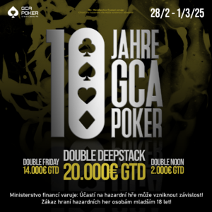 Grand Casino Aš: 10 let pokeru oslaví v GCA dvojnásobnými garancemi víkendových turnajů Grand Casino Aš: 10 let pokeru oslaví v GCA dvojnásobnými garancemi víkendových turnajů