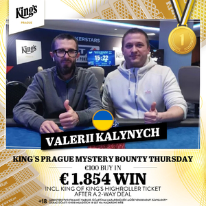 King's Prague: Jiří Kotvas na stupních vítězů Thursday Mystery Bounty King's Prague: Jiří Kotvas na stupních vítězů Thursday Mystery Bounty