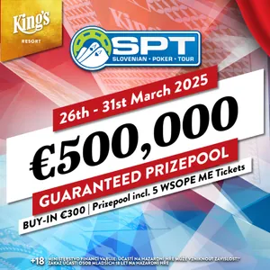 King's Resort: O další půl meloun se bude hrát v Main Eventu Slovenian Poker Tour KK Half Million Master