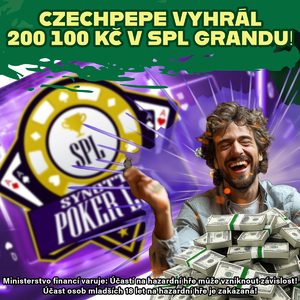 Online poker: Czechpepe vyhrál 200 100 Kč v SPL Grandu! Kolik si odnesli vítězové ostatních eventů? Online poker: Czechpepe vyhrál 200 100 Kč v SPL Grandu! Kolik si odnesli vítězové ostatních eventů?