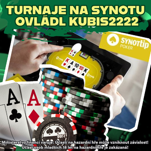 Nemožné! Kubis2222 cashnul 4× v řadě 80K GTD na Synottip Pokeru a vyhrál si na 21 437 rohlíků!