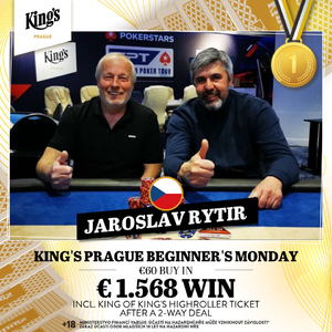 King's Prague: Jaroslav Rytíř skolil všechny soupeře v Beginner's Monday King's Prague: Jaroslav Rytíř skolil všechny soupeře v Beginner's Monday