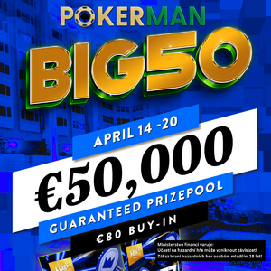 King's Prague: Pokerman BIG50 o €50.000 jede celý příští týden! King's Prague: Pokerman BIG50 o €50.000 jede celý příští týden!
