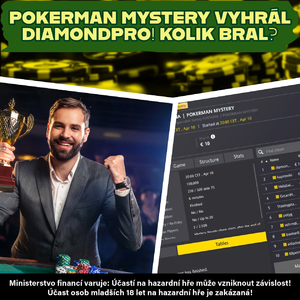 Fortuna Poker: Pokerman Mystery vyhrál Diamondpro! Kolik bral? Fortuna Poker: Pokerman Mystery vyhrál Diamondpro! Kolik bral?