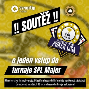 SOUTĚŽ o jeden vstup do dubnového turnaje SPL MAJOR s garancí 700 000 Kč na Synottip Pokeru SOUTĚŽ o jeden vstup do dubnového turnaje SPL MAJOR s garancí 700 000 Kč na Synottip Pokeru