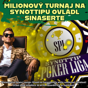 Online poker: Sinaserte vyhrál obří turnaj na Synottipu! Hrálo se o 1 000 000 Kč! Online poker: Sinaserte vyhrál obří turnaj na Synottipu! Hrálo se o 1 000 000 Kč!