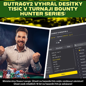 Fortuna Poker: Butragy2 vyhrál desítky tisíc v turnaji Bounty Hunter Series! Fortuna Poker: Butragy2 vyhrál desítky tisíc v turnaji Bounty Hunter Series!