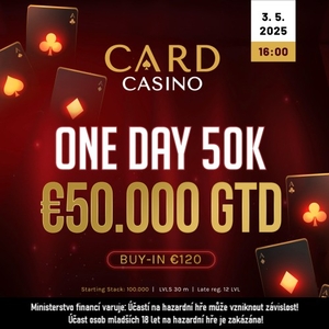 Během jediného dne poker o €50 000? Ano! Dnes v Card Casino Šamorín Během jediného dne poker o €50 000? Ano! Dnes v Card Casino Šamorín